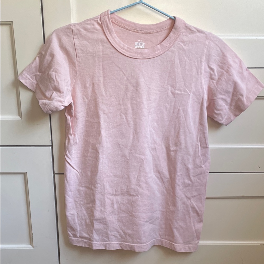 Winter Water Factory Soft Pink Kids Short Sleeve Tee